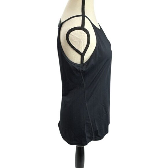 Nike Athletic Tank Top Womens Size M Black Dri-Fit Lightweight Activewear - Picture 2 of 8